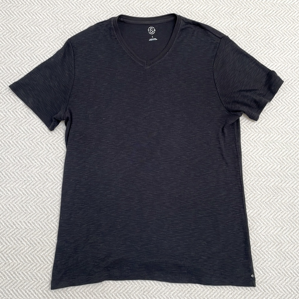 TREASURE & BOND Dressy and Heavy Weight Modal Cotton V-neck T-Shirt